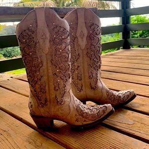 Corral glitter inlay women’s cowboy boots size 8.5